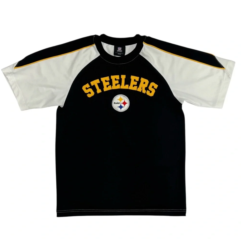 NFL Apparel Pittsburgh Steelers NFL Football Embroidered Jersey Shirt Youth LG
